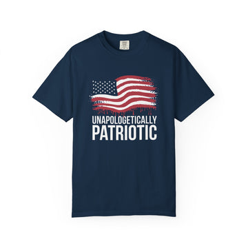 Unapologetically Patriotic under flag t-shirt