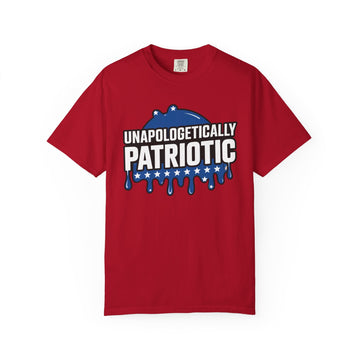 Unapologetically Patriotic dripping back  t-shirt