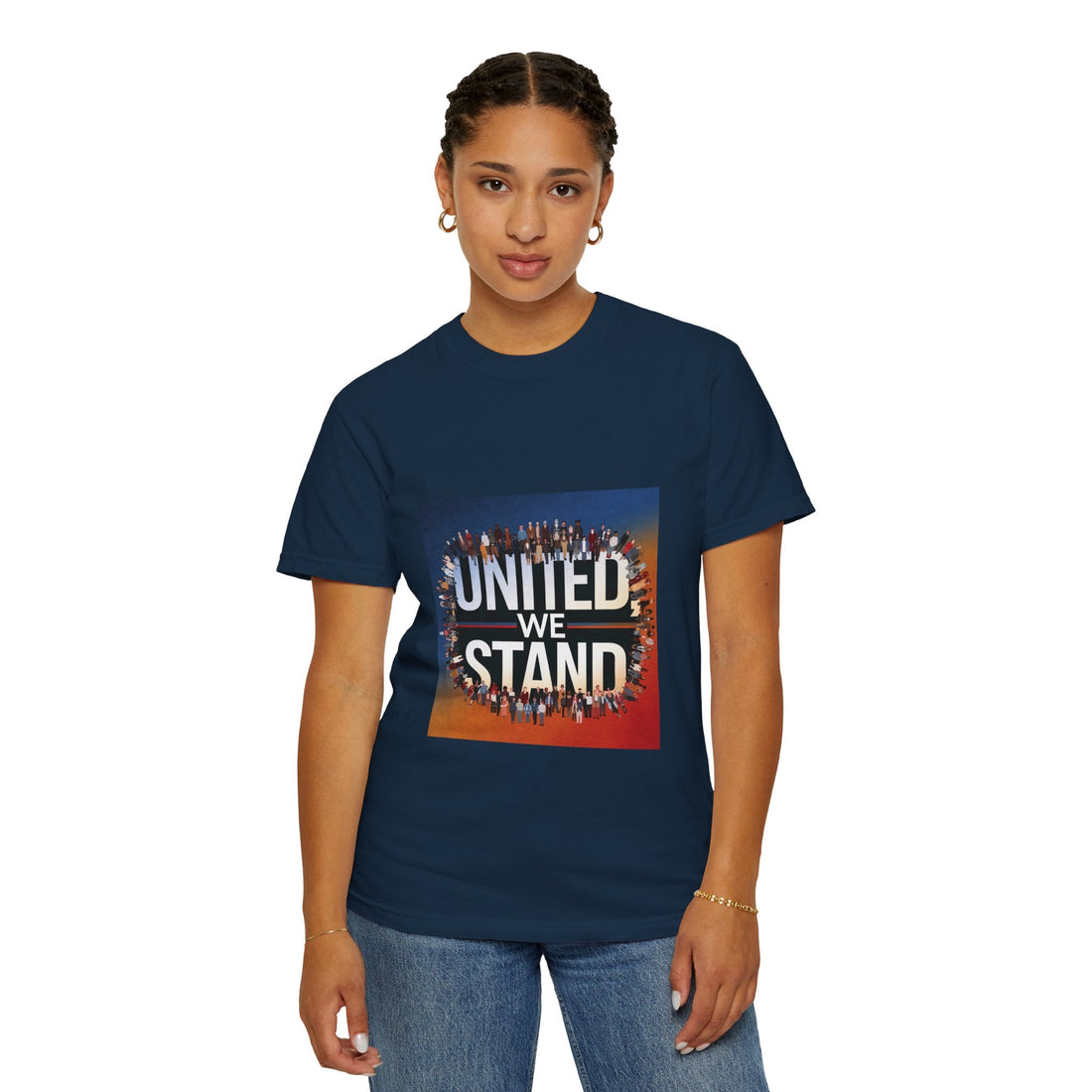 United We stand flag gradient t-shirt